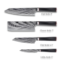 KATANA FIVE | Essential 5 pcs Knife set | 4 Knives with Magnetic Wood Block