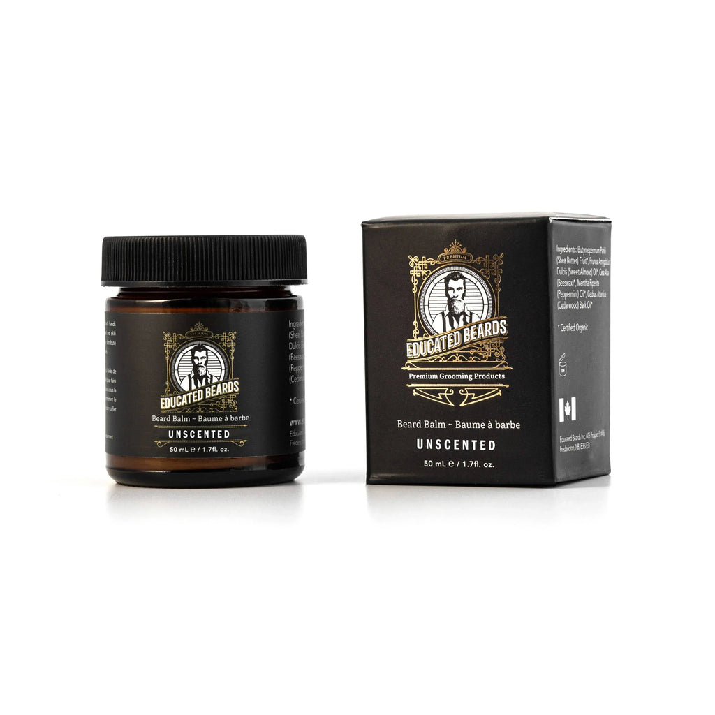 Educated Beards Organic Beard Balm - Unscented / Bare, 50ml