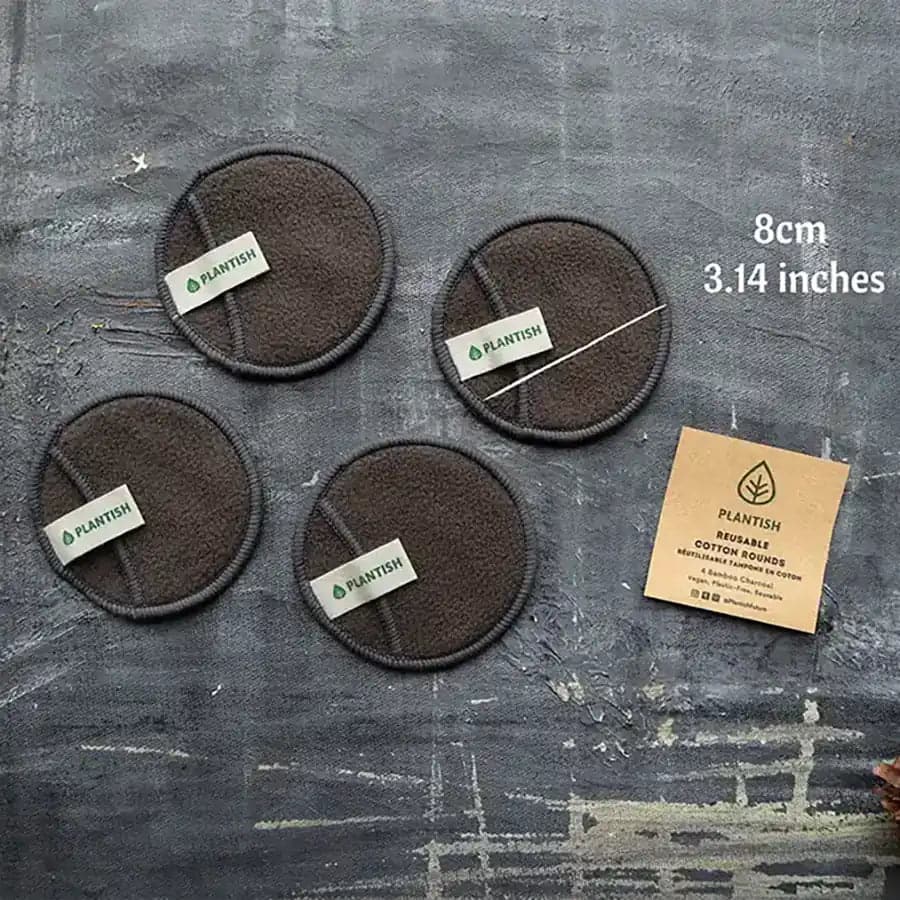 Reusable Cotton Rounds - Bamboo Charcoal